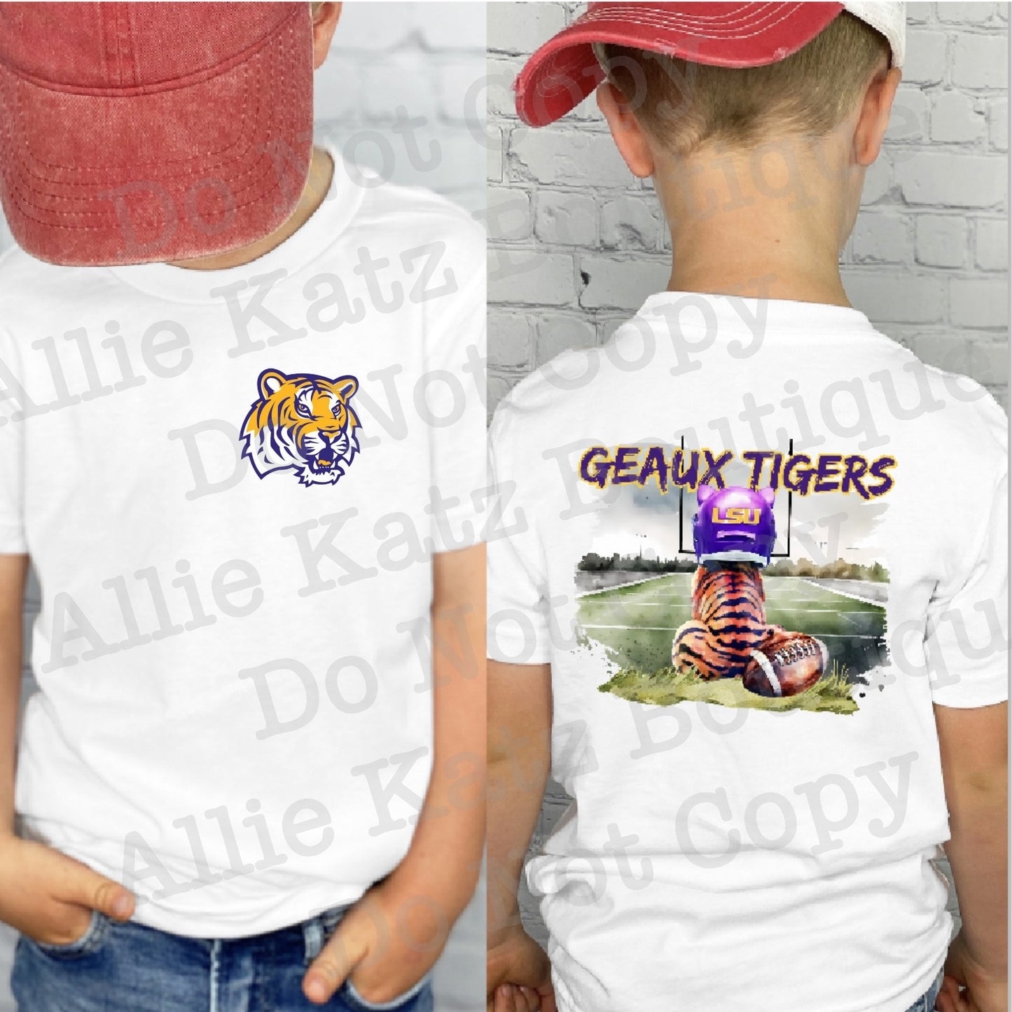Geaux Tigers Front & Back design Tee