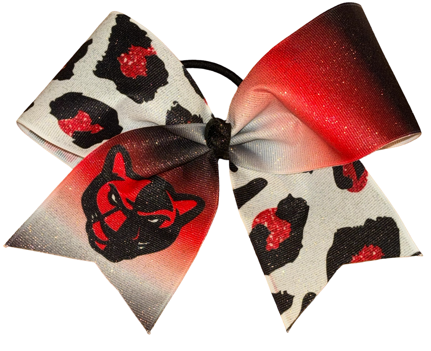 Custom Full Glitter School Mascot Cheer bow