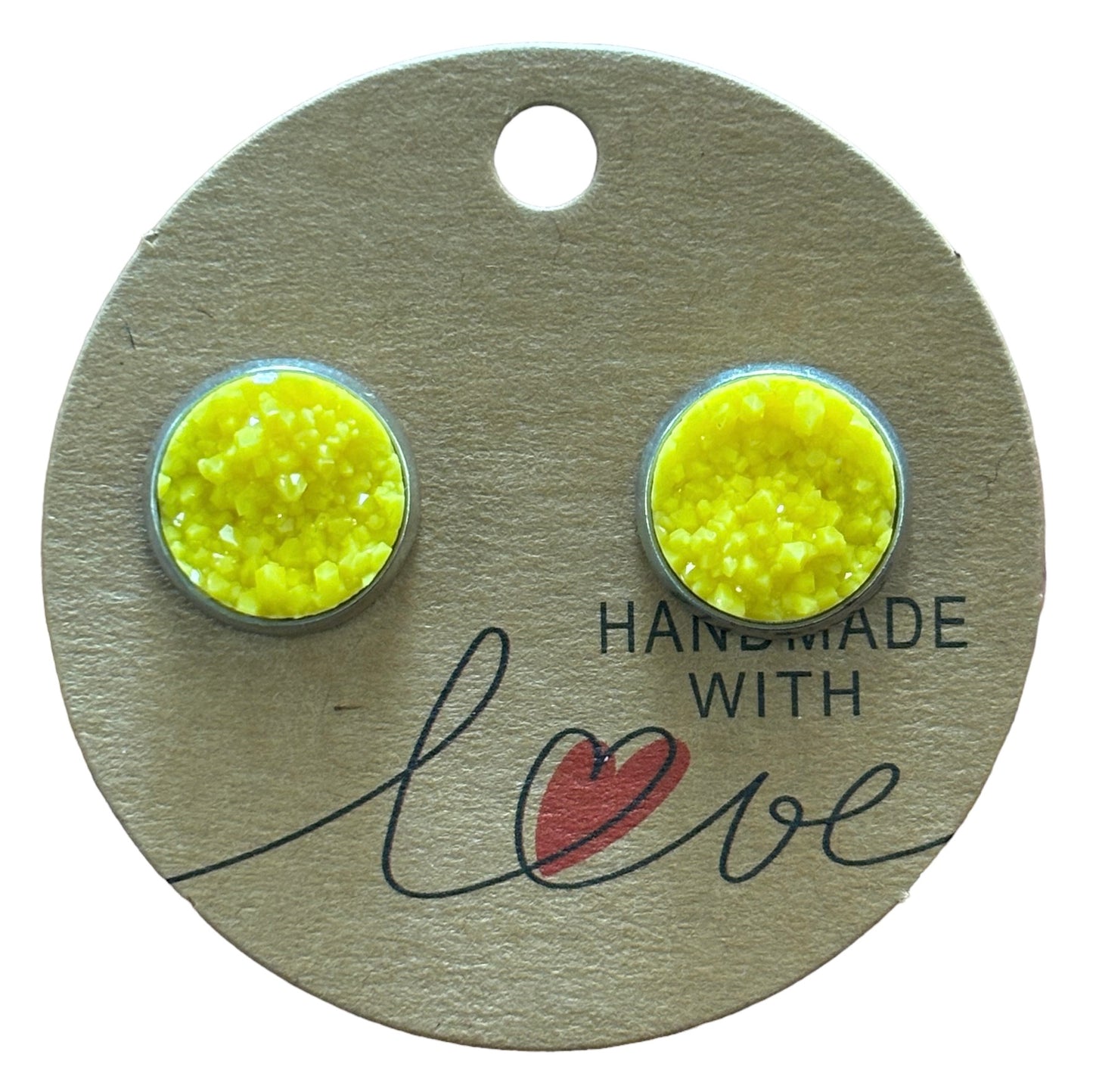 Sunflower Stud Earrings / Petite Elegance Handmade Sparkling Earrings