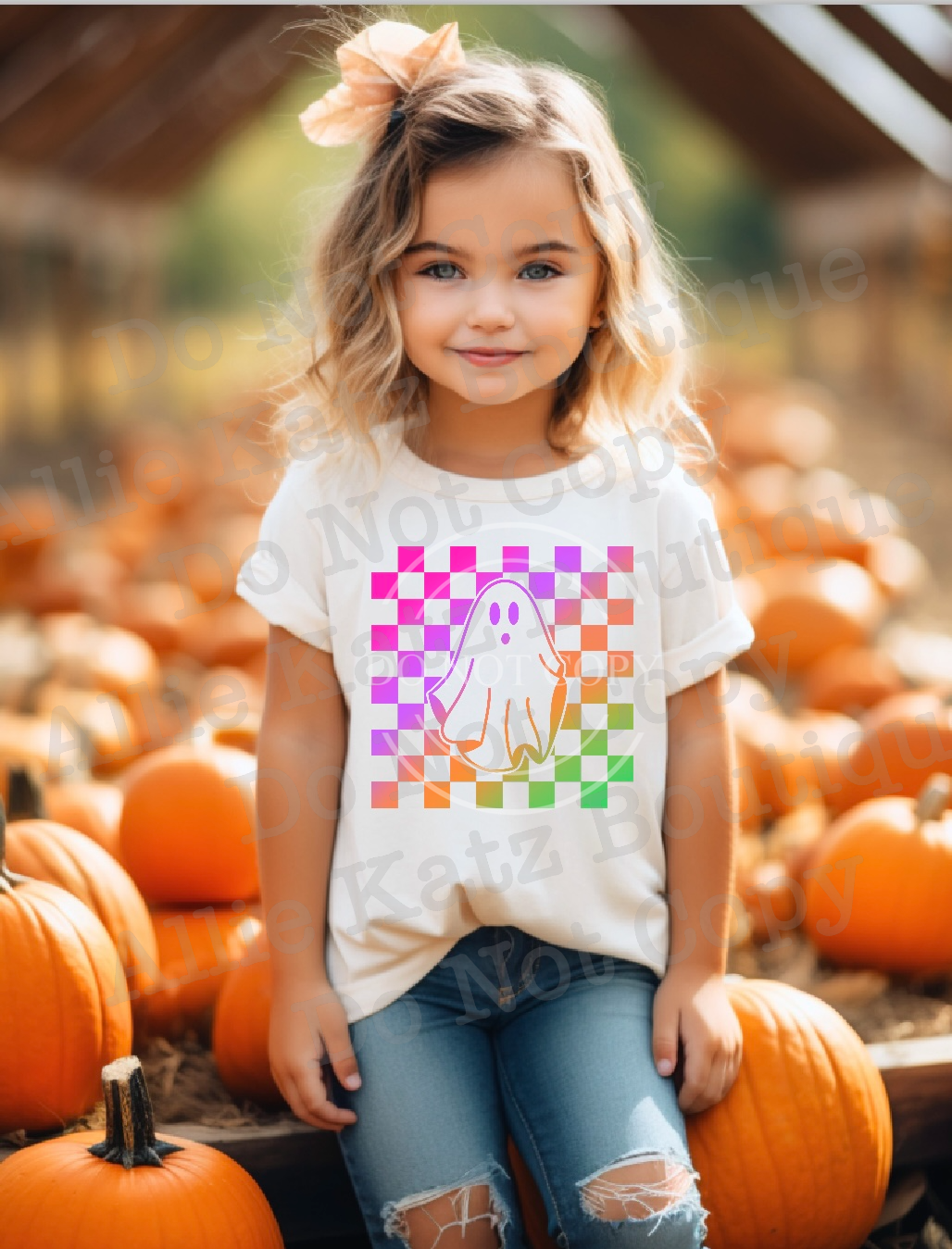 Colorful Checkered Ghost Shirt