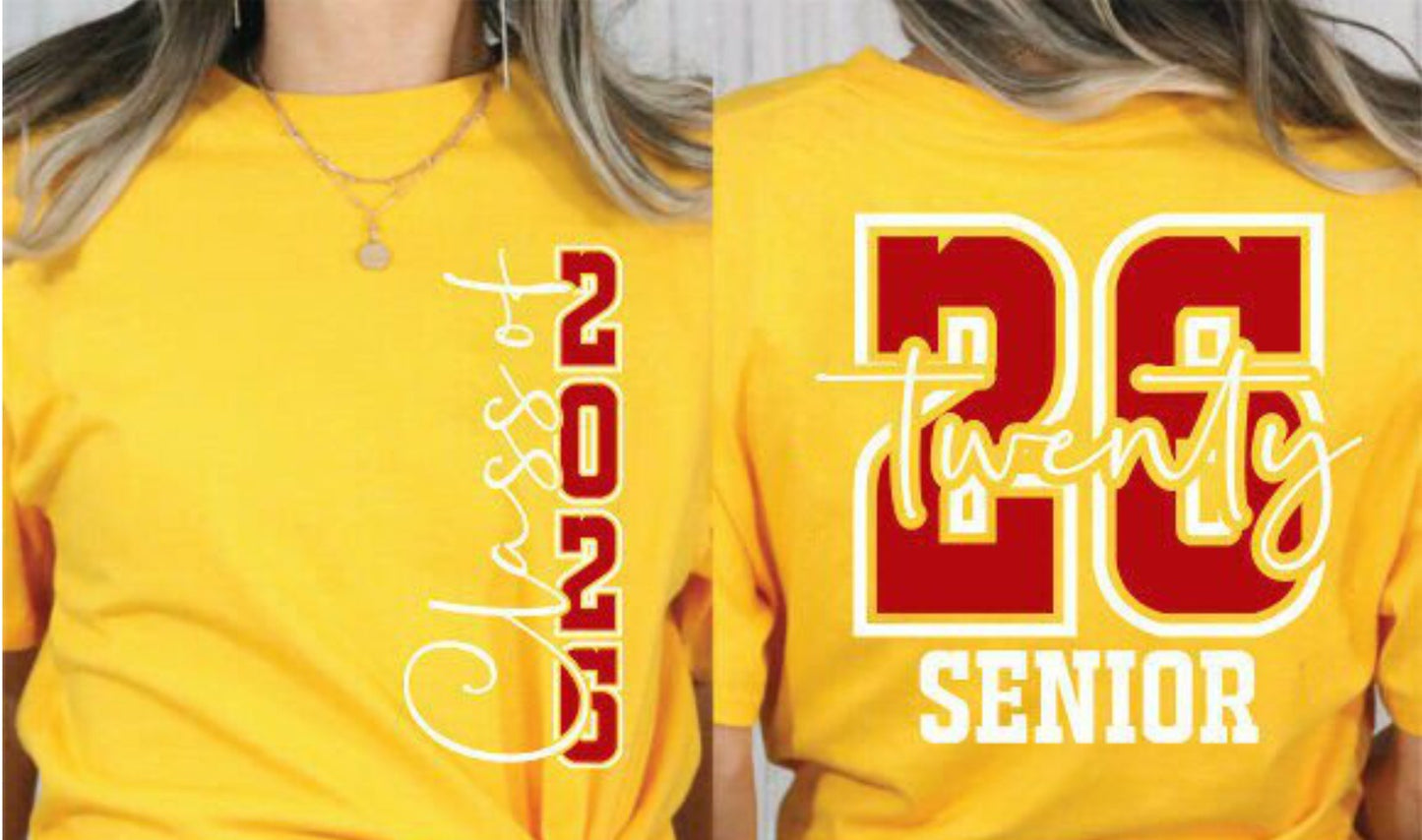 Class of 2026 Senior Shirt- Custom Color