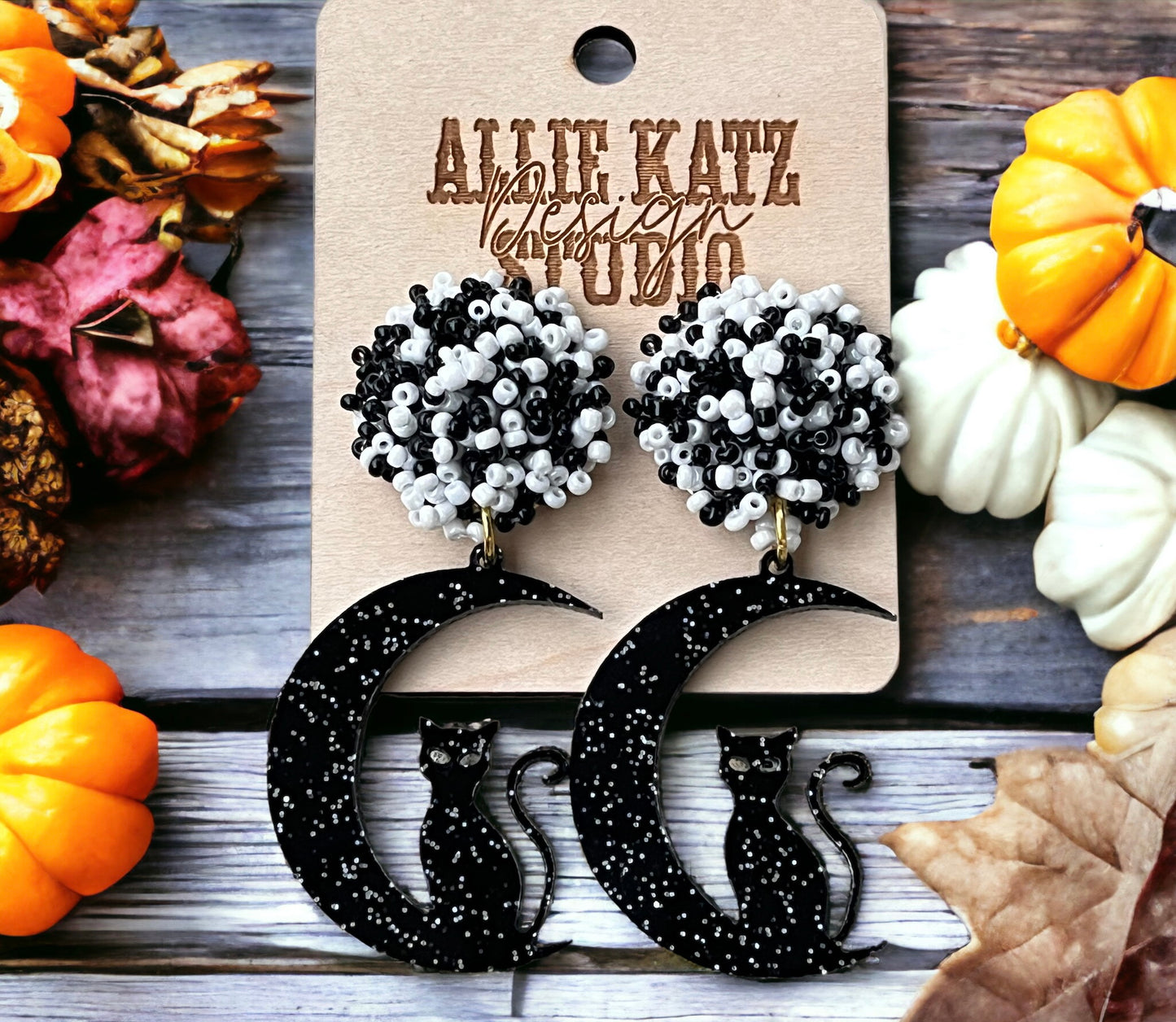 Mystical Moonlight Feline Earrings