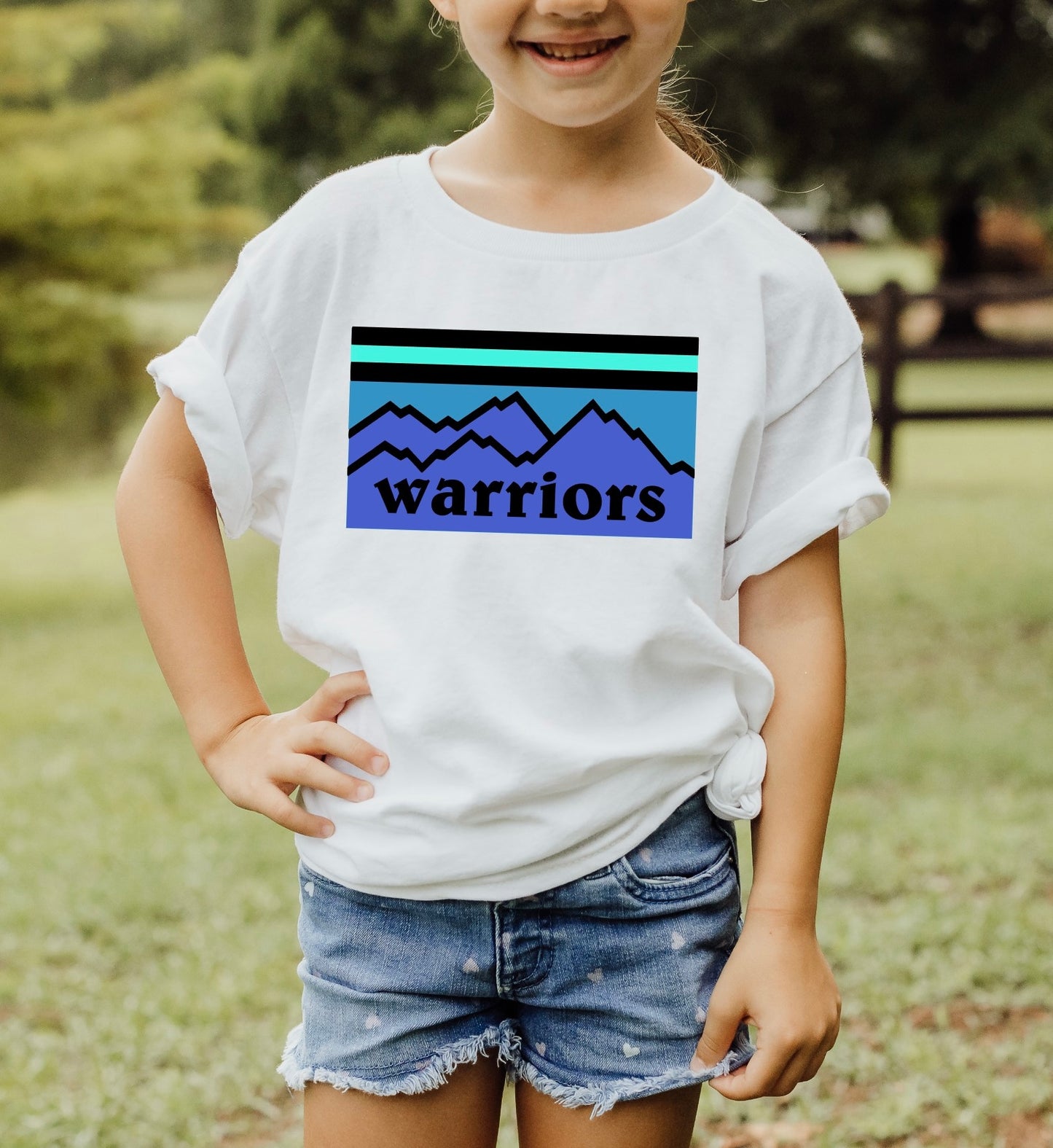 Blue tones Mountain scene Spirit Tee