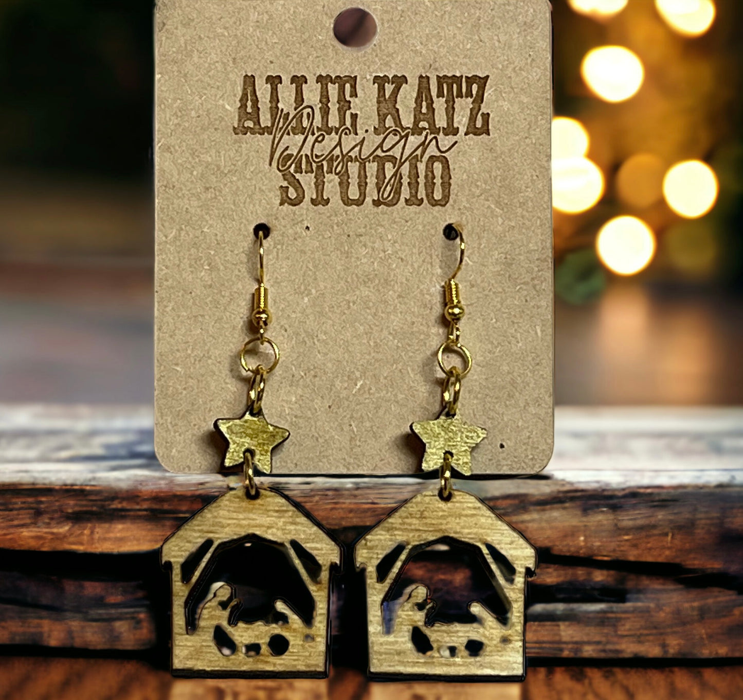 Nativity Scene Dangle Earrings