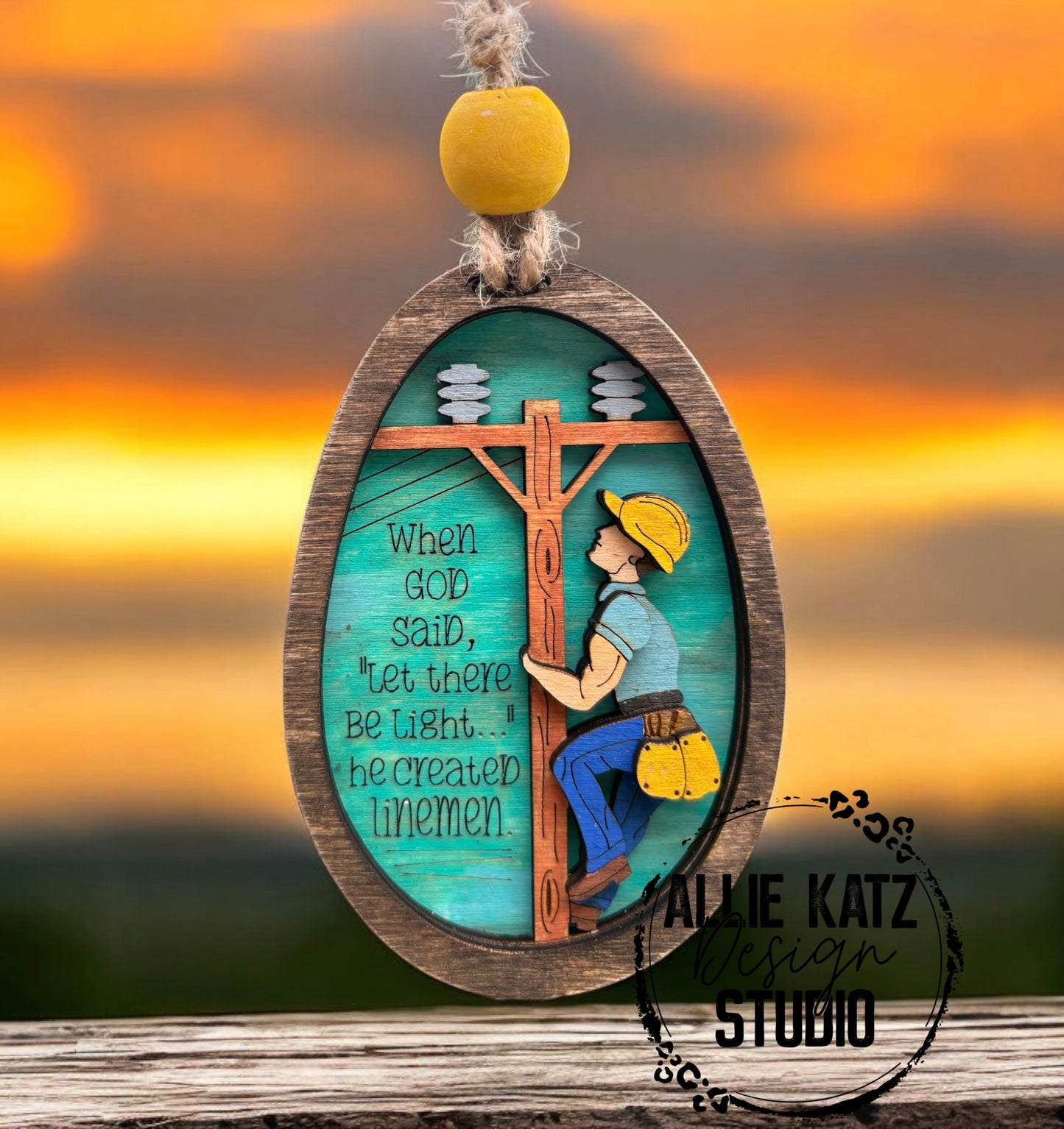 He Created Linemen Ornament