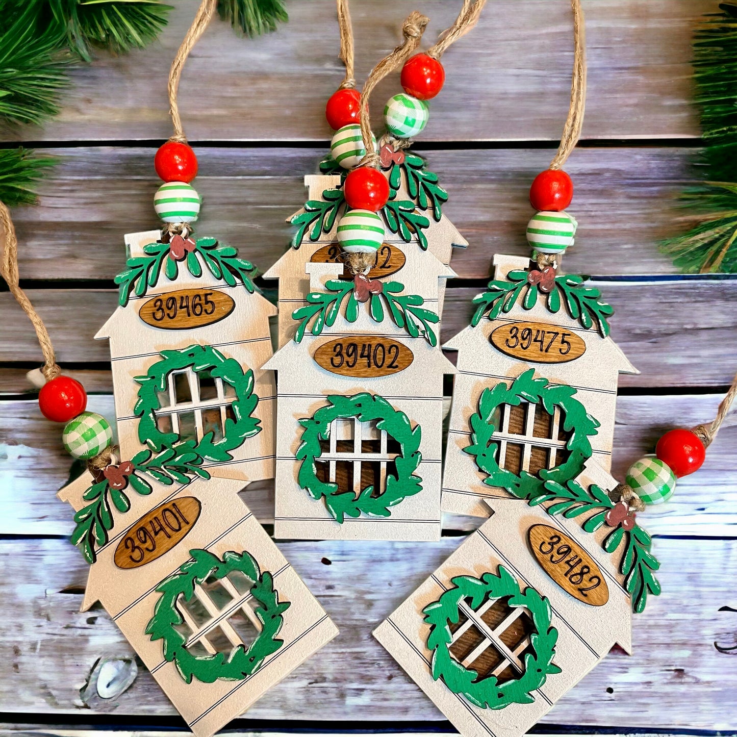 Home for the Holidays: Personalized Christmas Zip Code House Ornament