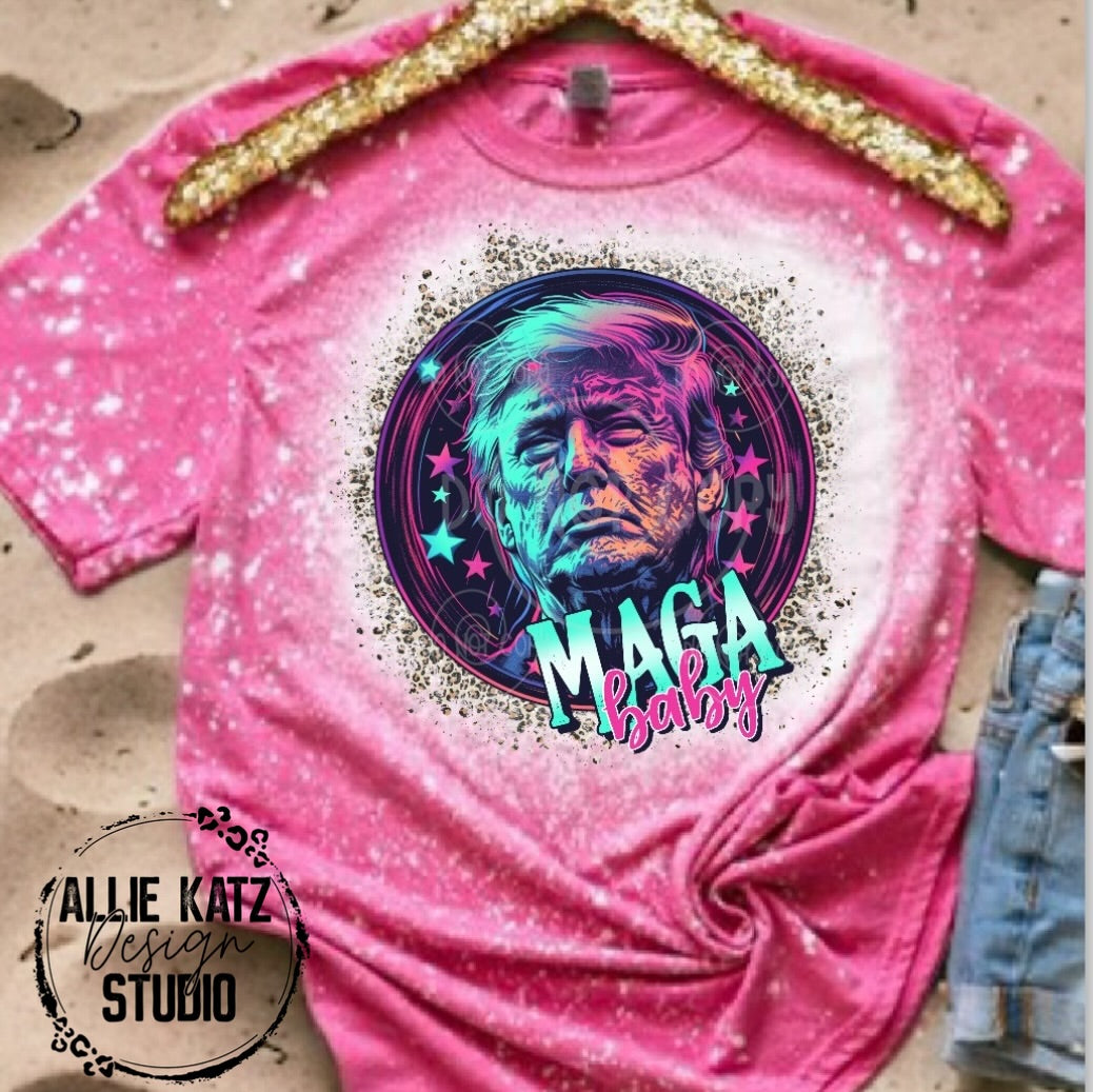 MAGA Baby Bleached patriotic tee/ MAGA/ political tee