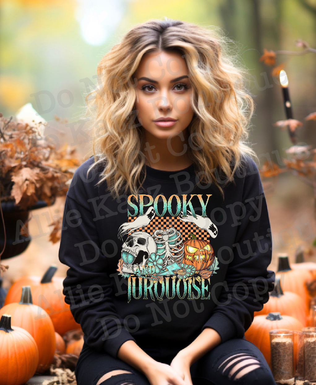 Spooky Turquoise Shirt