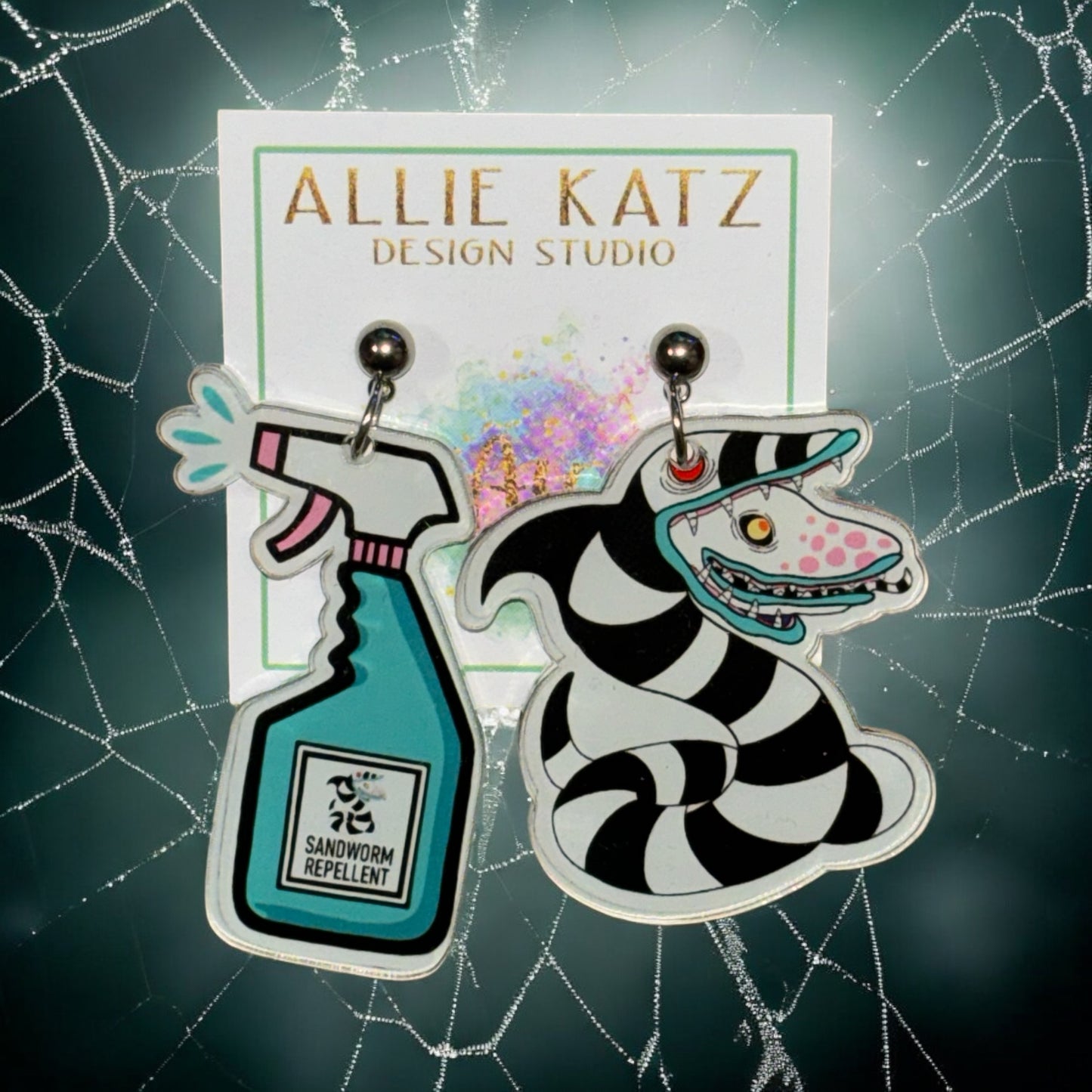 Sandworm and Repellent Earrings