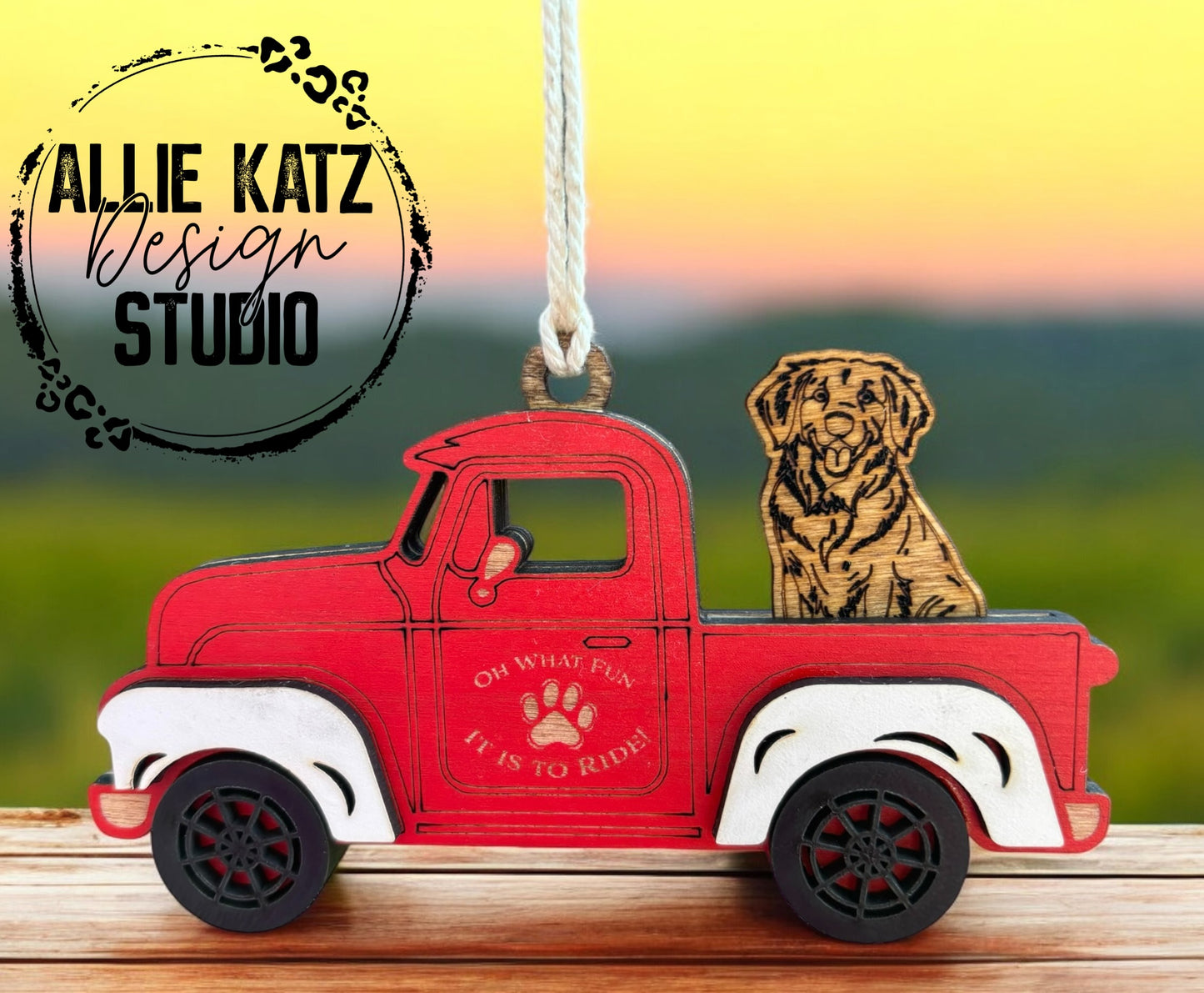 Oh What Fun it is to ride Truck ornament