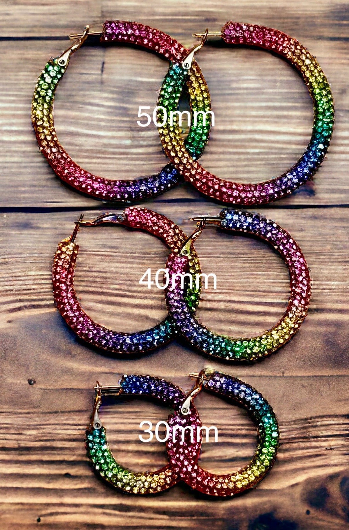 Yellow Glitter Sparkling Elegance Hoop Earrings