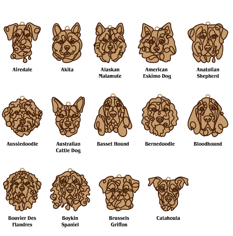 Laser Engraved Dog Stud Earrings