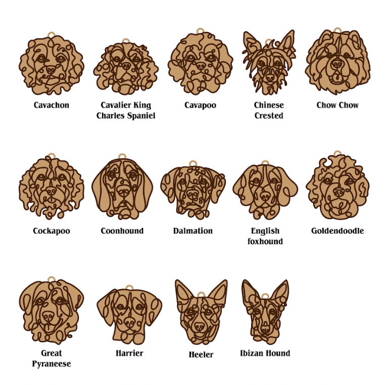 Laser Engraved Dog Stud Earrings