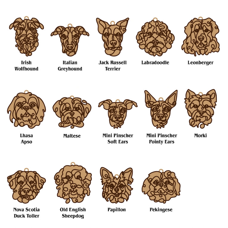 Laser Engraved Dog Stud Earrings