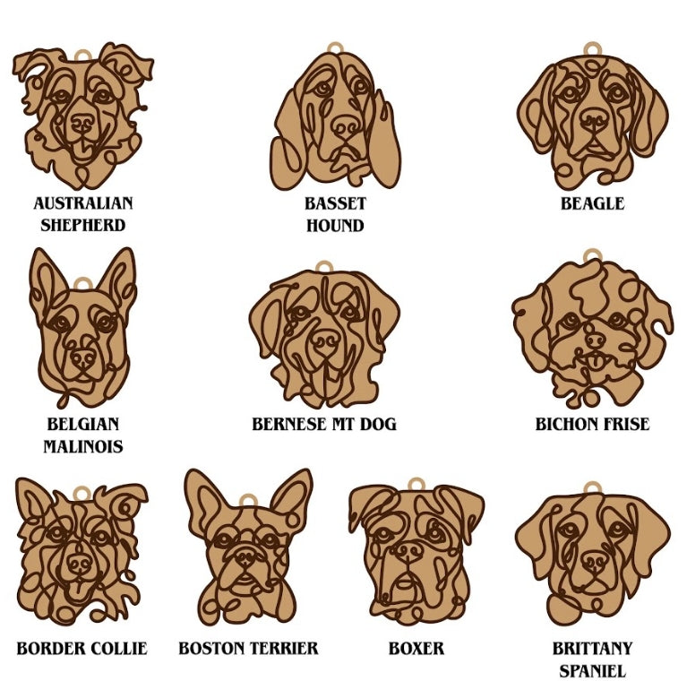 Laser Engraved Dog Stud Earrings