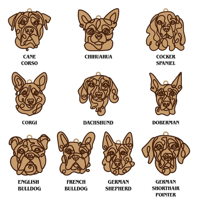 Laser Engraved Dog Stud Earrings