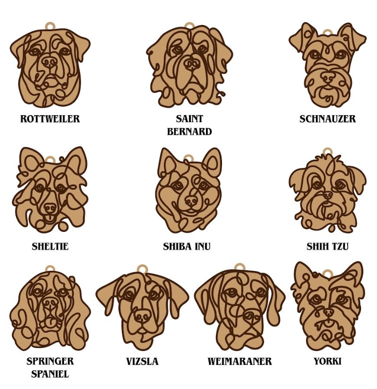 Laser Engraved Dog Stud Earrings