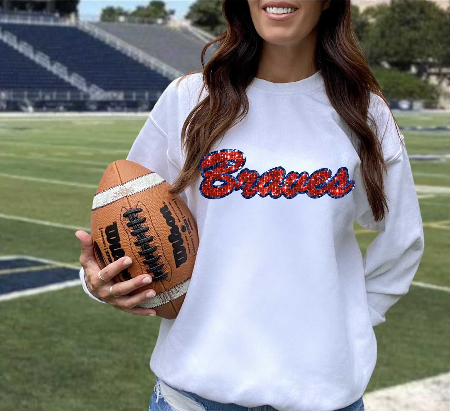 Braves Faux Sequin Shirt