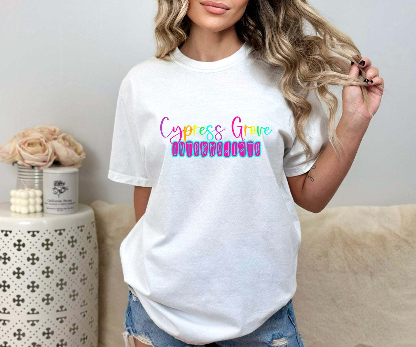 Cypress Grove Cats Rainbow letters