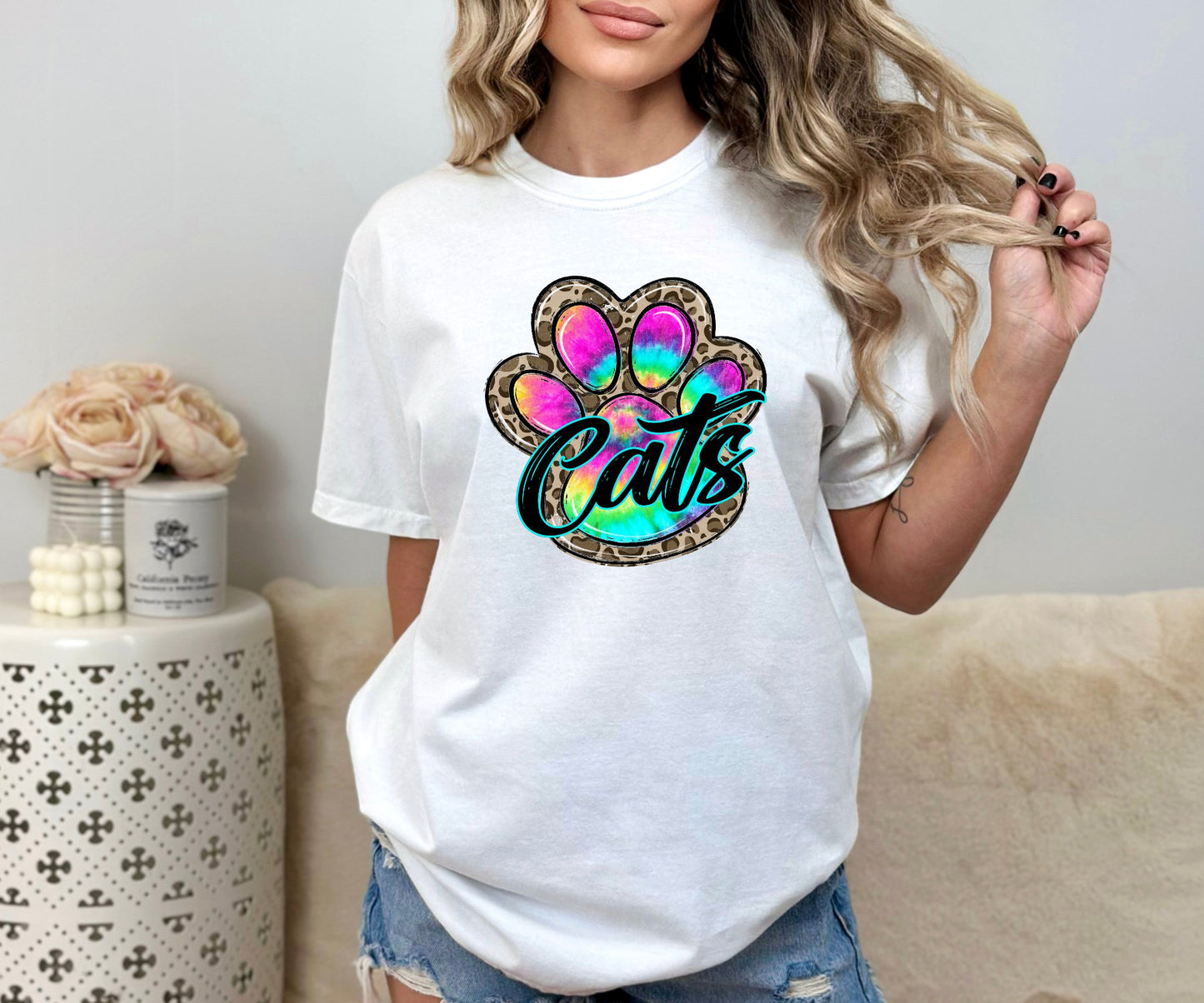 Cypress Grove Cats Rainbow Tie Dye Paw
