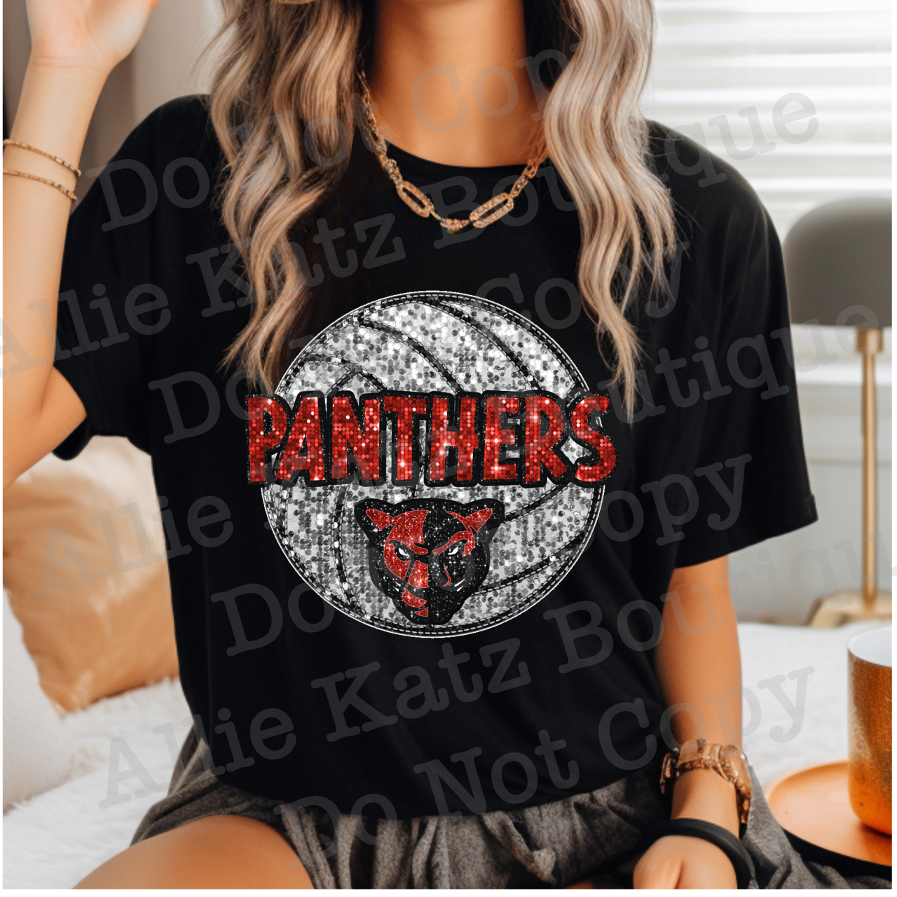 Sparkles Volleyball Spirit Shirt (Any School)