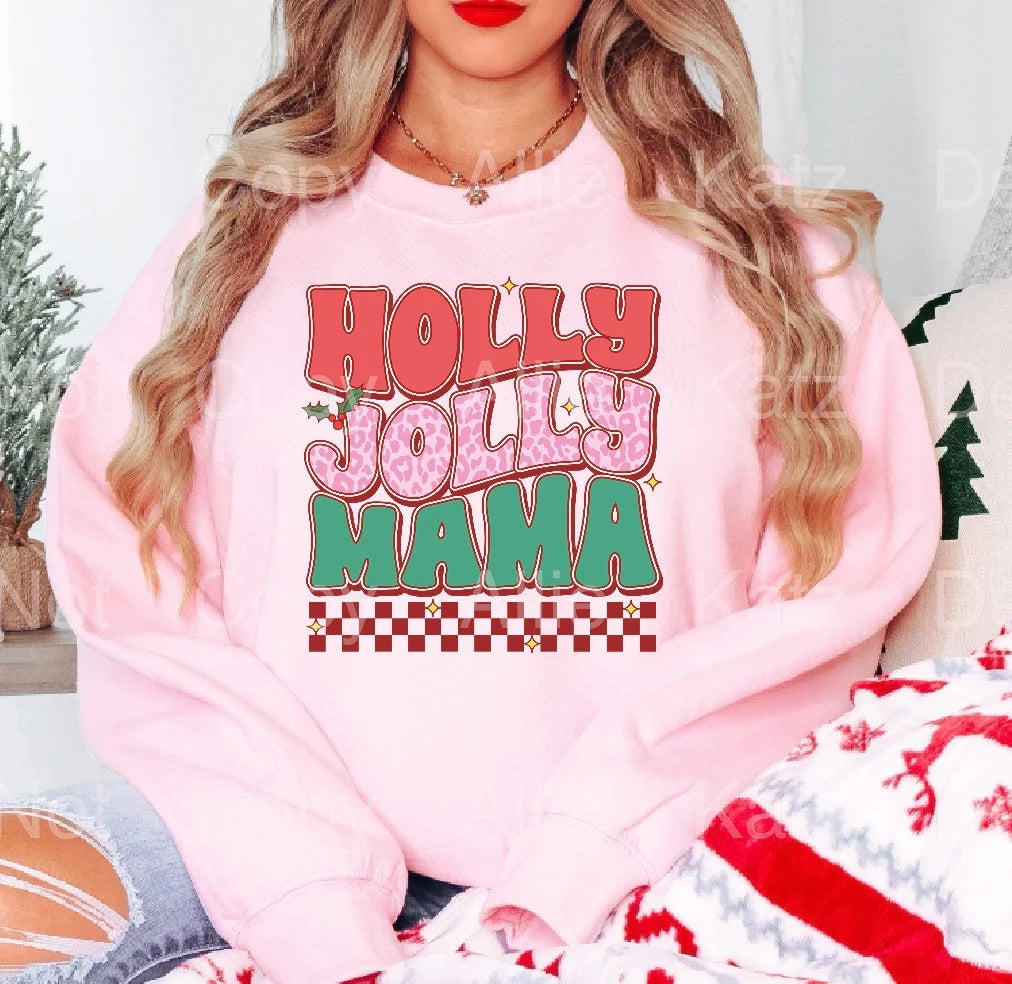 Holly Jolly Mama Christmas Shirt