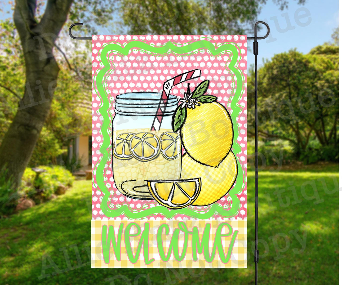 Lemonade Personalized Garden Flag