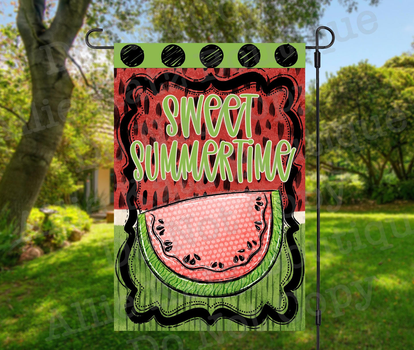 Sweet Summertime Personalized Garden Flag