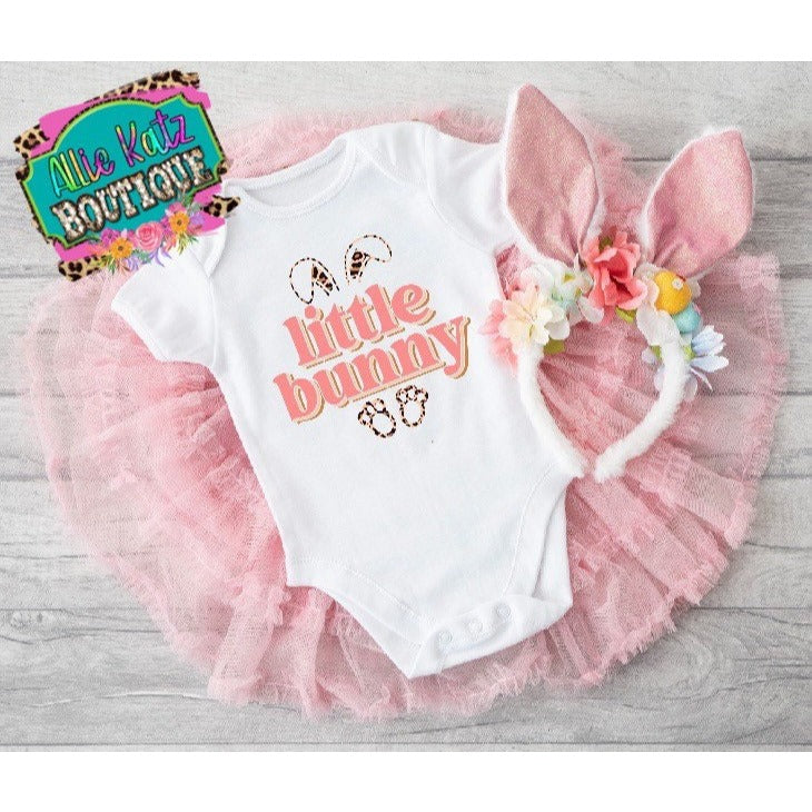 Little bunny one piece bodysuit/ Easter kids shirt/ cute Easter bunny baby outfit/ girls Easter tee