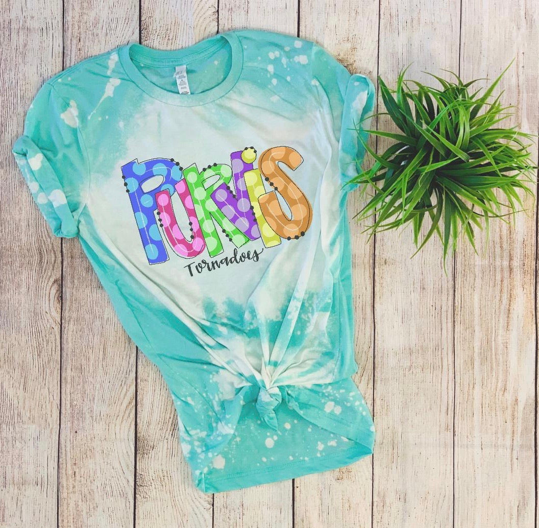 Bleached School Name Tee