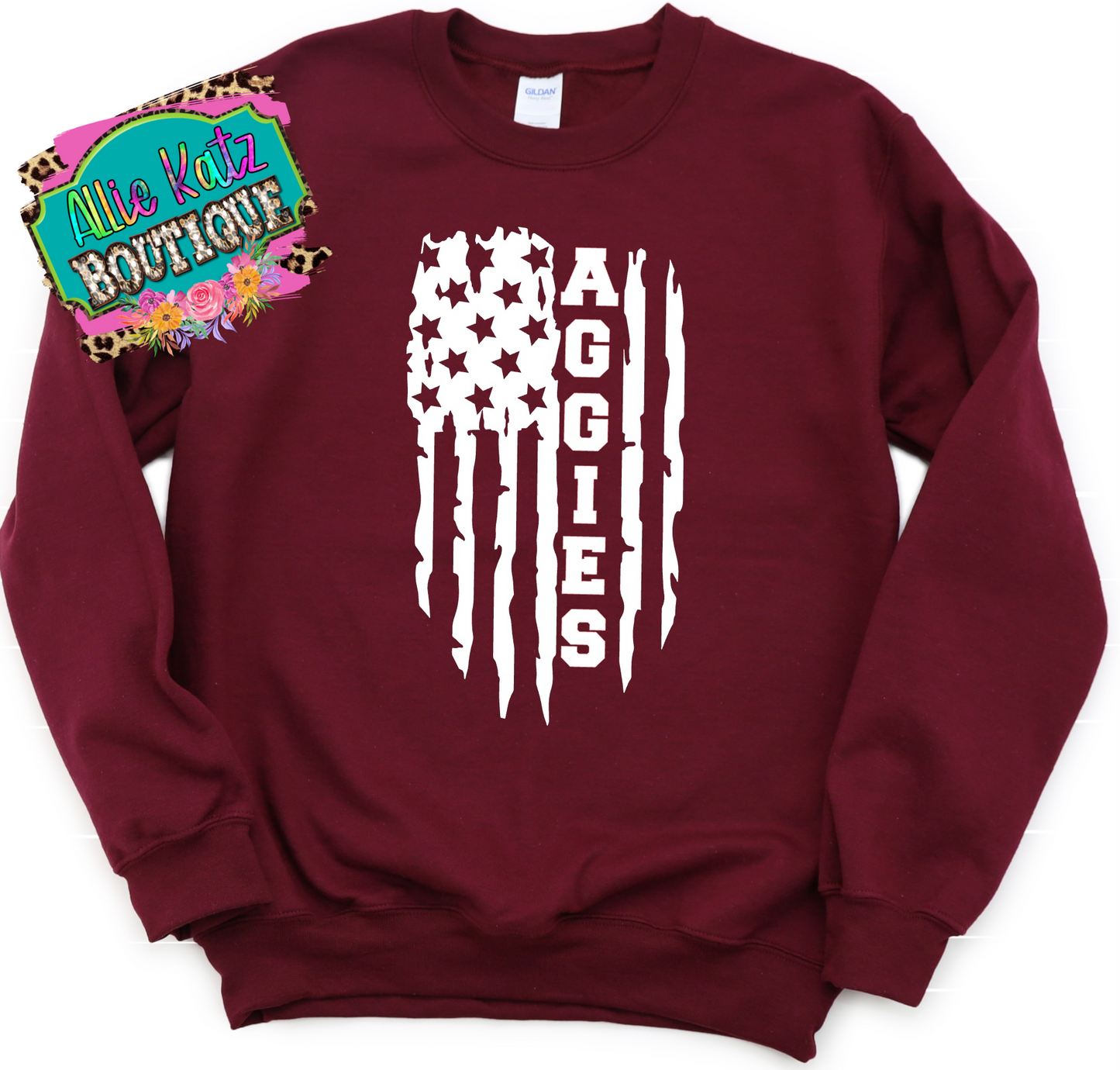 Aggies vertical flag design