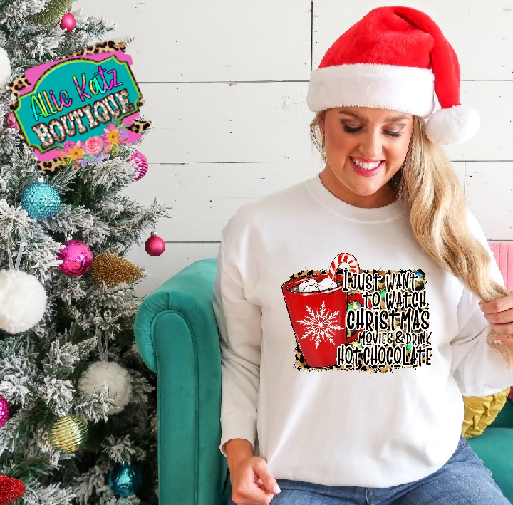 Christmas movies and hot chocolate design
