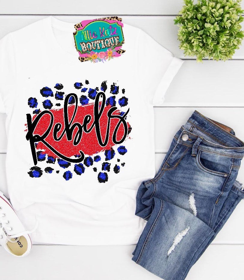 Rebels leopard splash Tee
