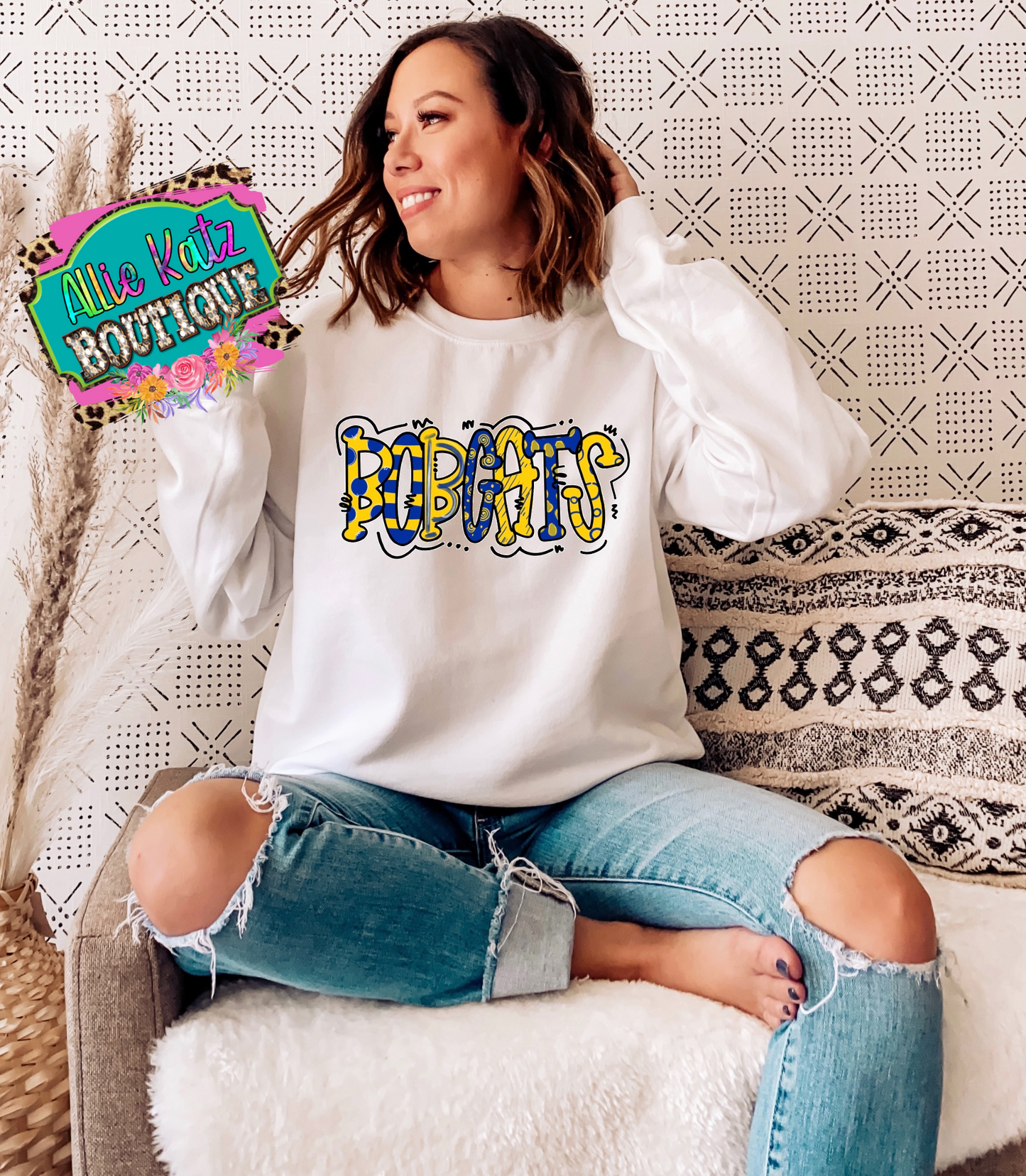 Bobcats doodle letters design