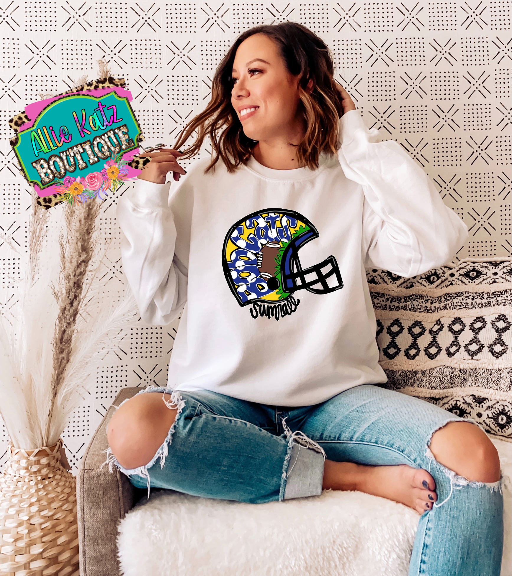 bobcats football helmet Bobcats Football helmet design – Allie Katz Boutique
