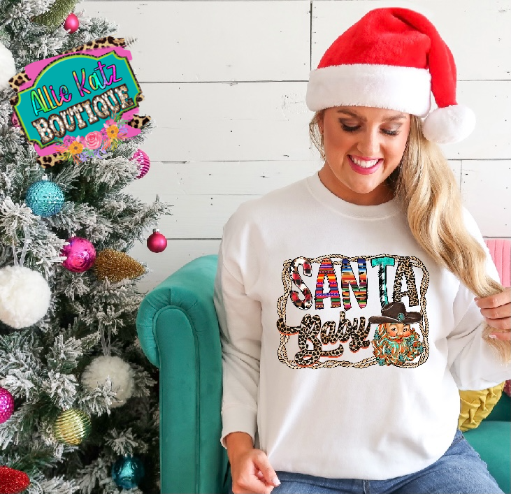 Santa Baby western Christmas design