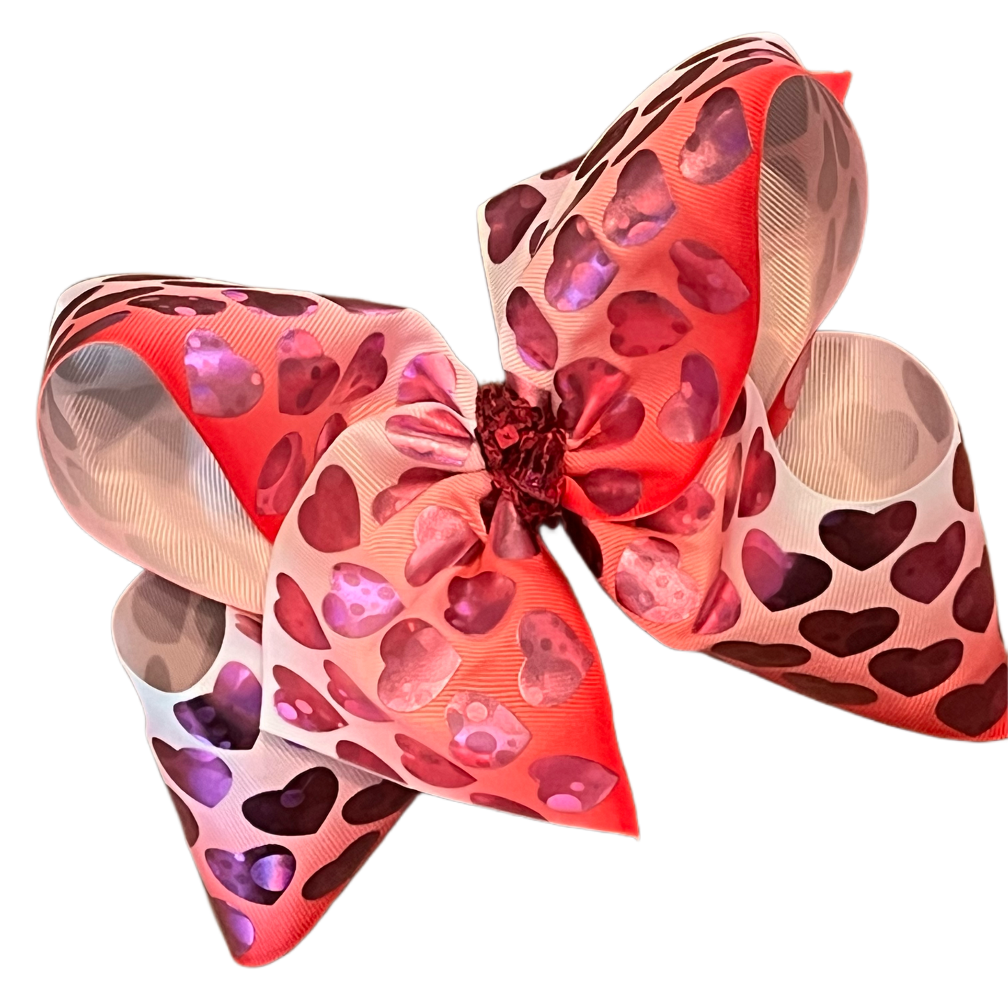 Metallic heart Boutique bow
