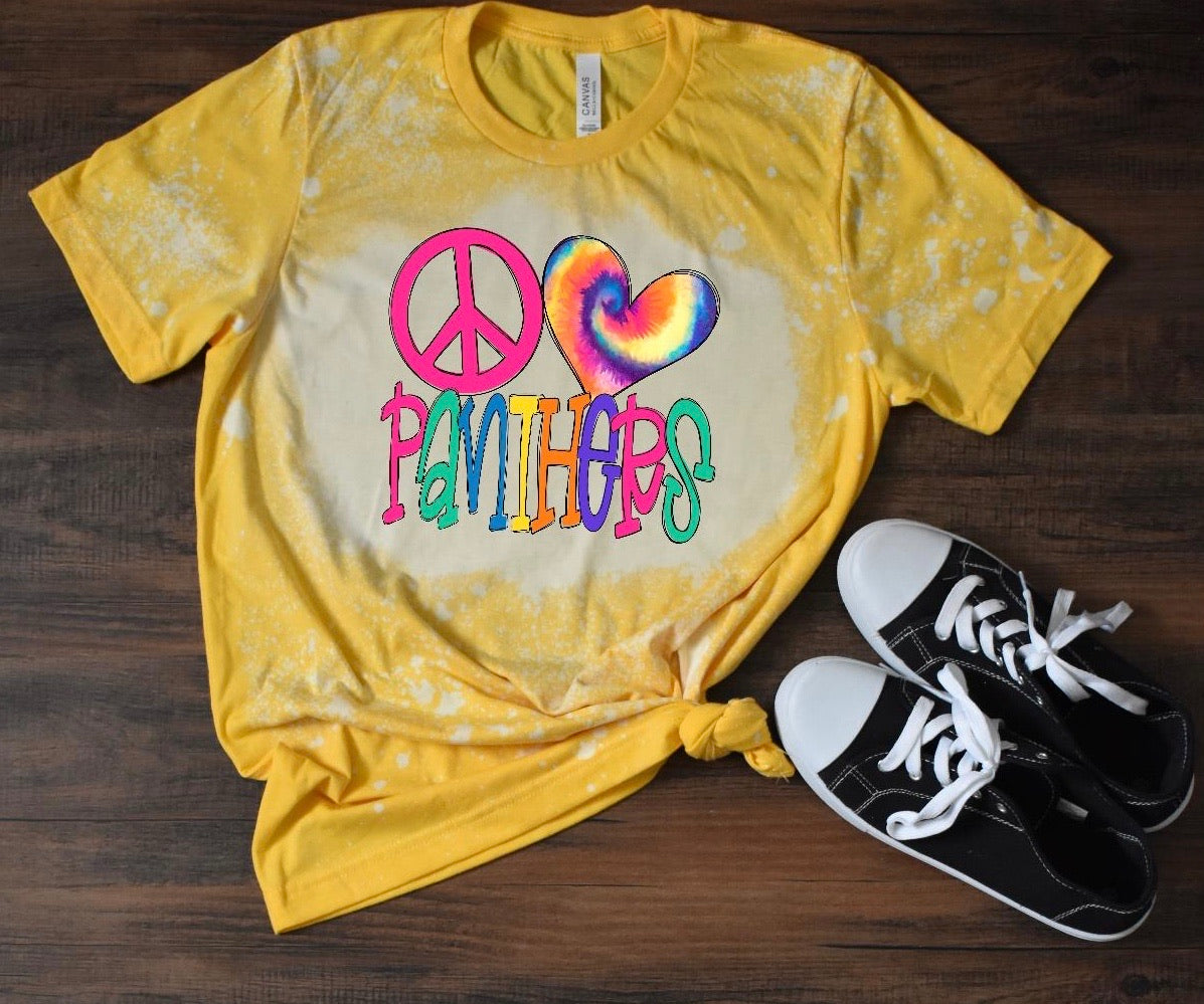 Bleached Peace Love Panthers