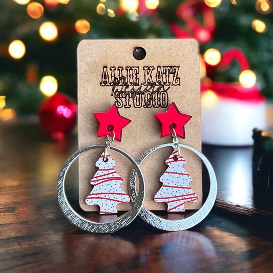Christmas Snack Cake Dangle Earrings