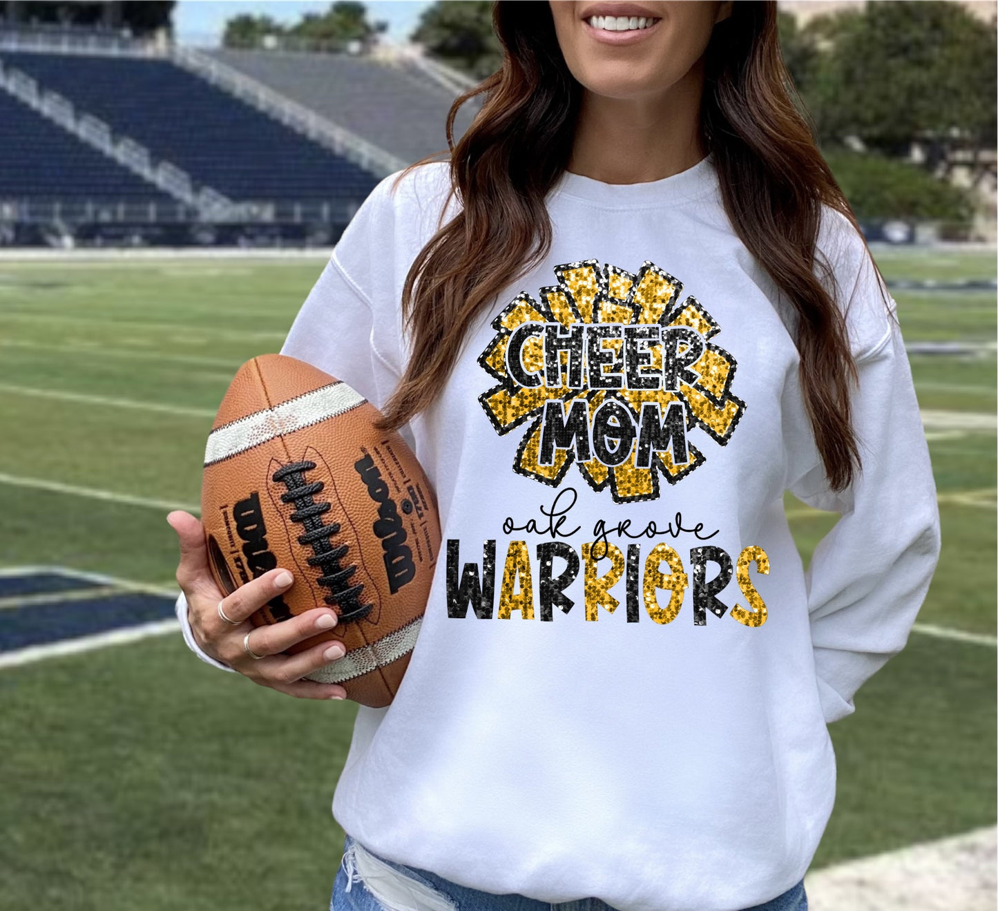 OG cheer mom Faux sequin Shirt