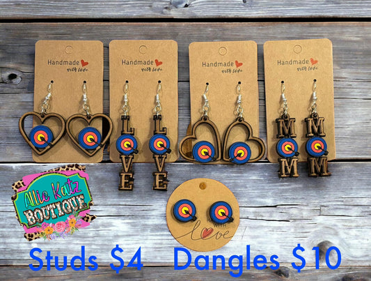 Wood Archery Earrings
