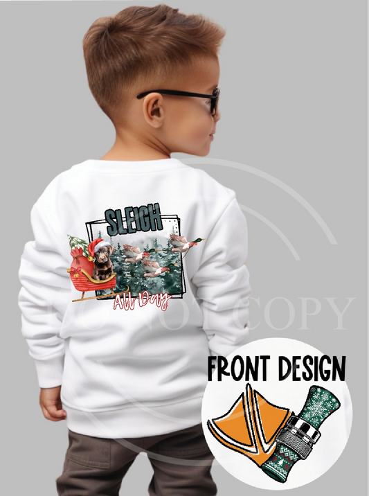 Sleigh All Day Christmas Authentic Outdoors Tee