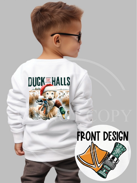 Duck the Halls yellow lab Christmas Authentic Outdoors Tee