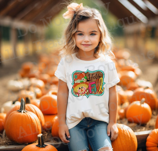 Hello Fall scarecrow Shirt