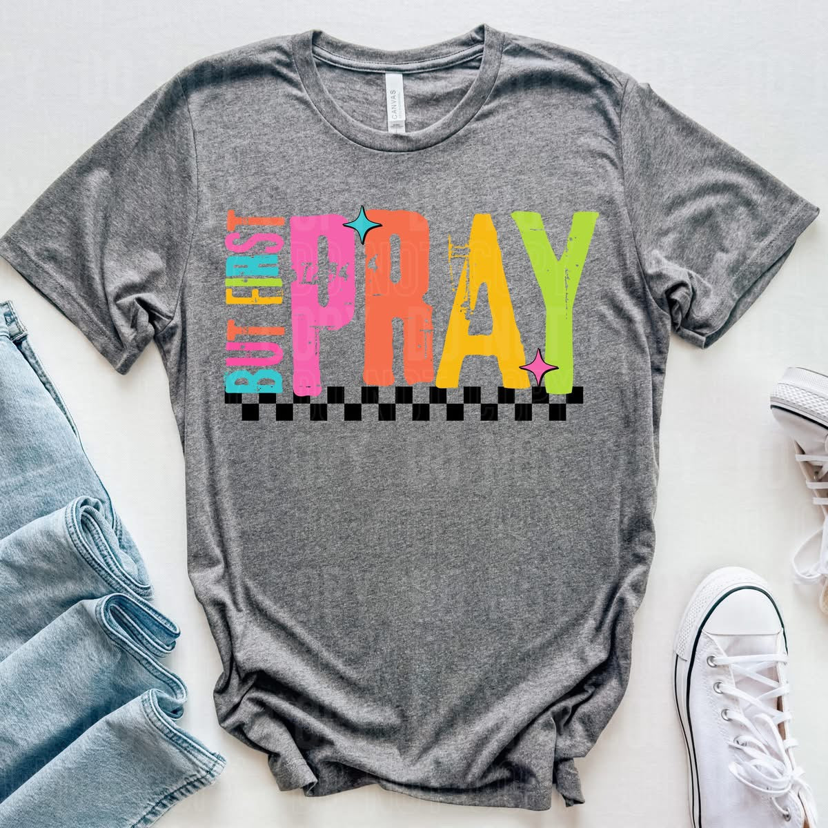 Just Pray Tee- Bella canvas