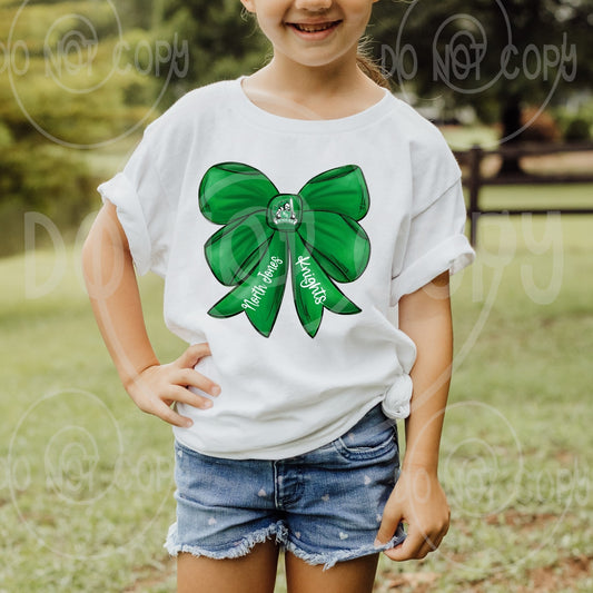 Oak Grove Warriors Coquette Bow Spirit Tee