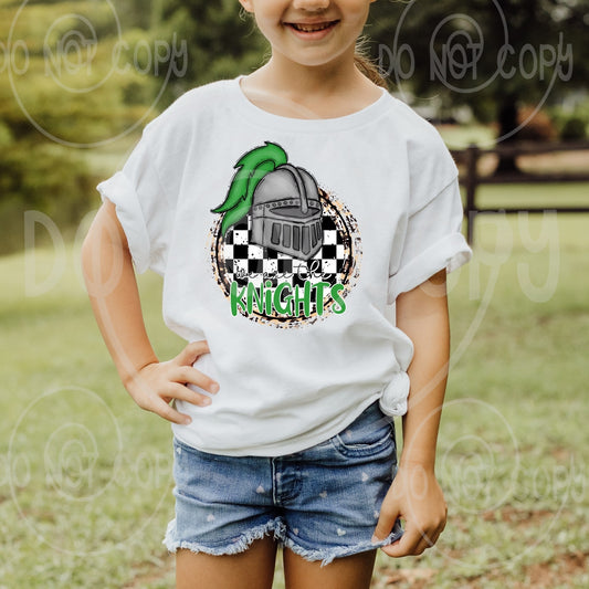 We are the Knights checkered leopard shirt