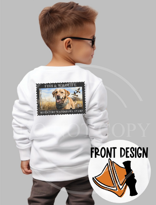 Fish and Wildlife Stamp yellow lab Authentic Outdoors Tee