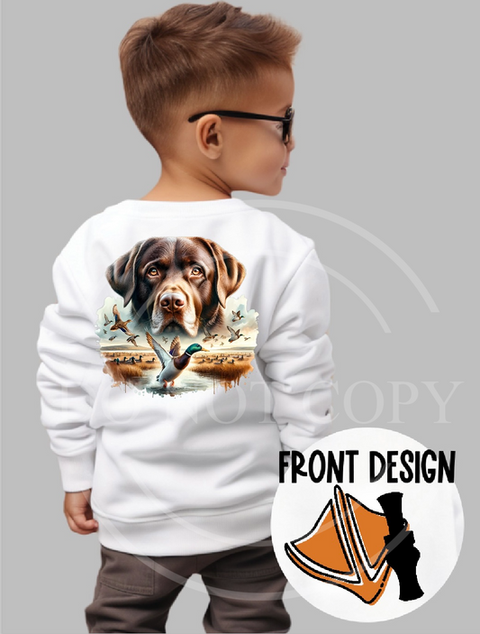 Chocolate lab and ducks Authentic Outdoors Tee