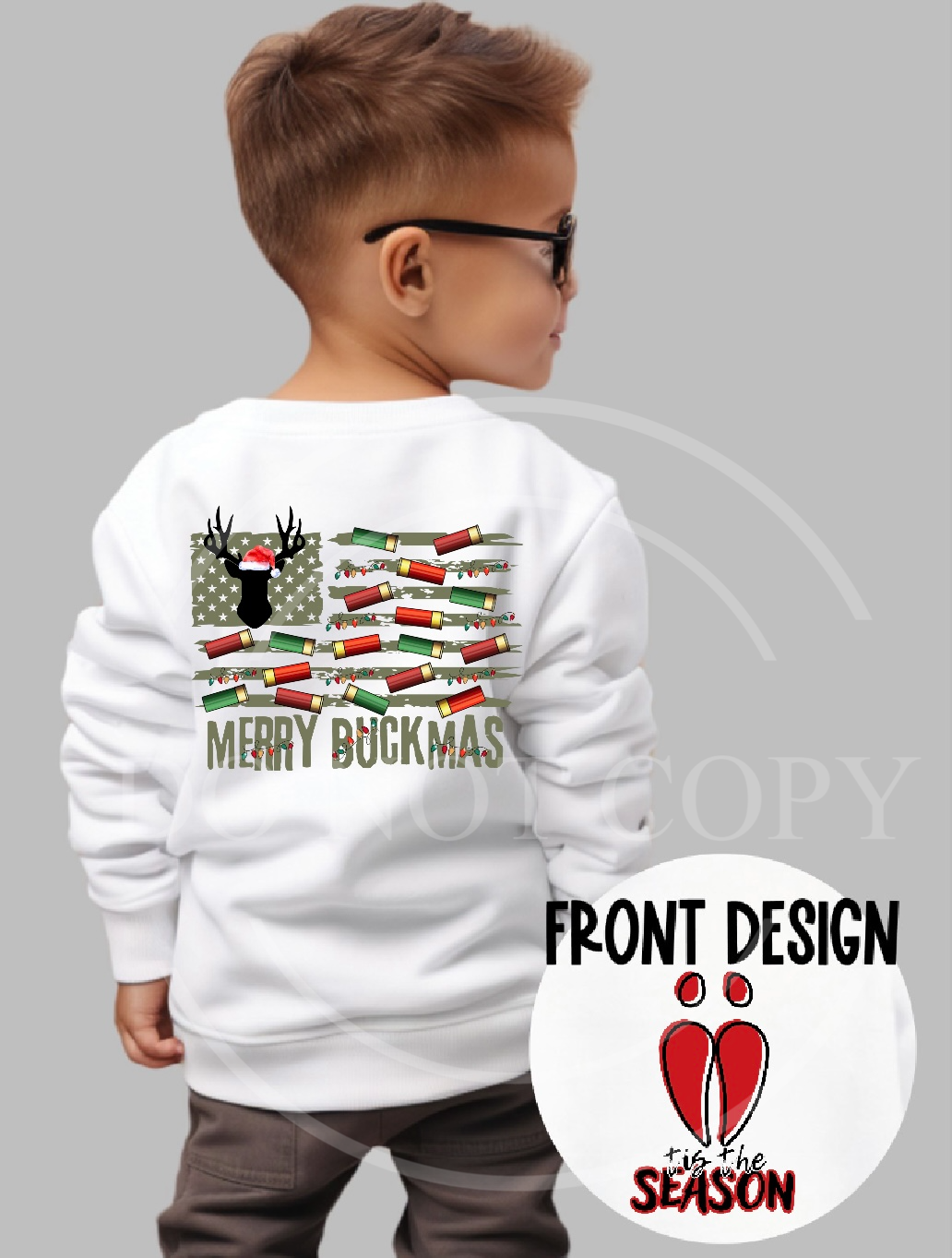 Merry Buckmas Christmas Authentic Outdoors Tee